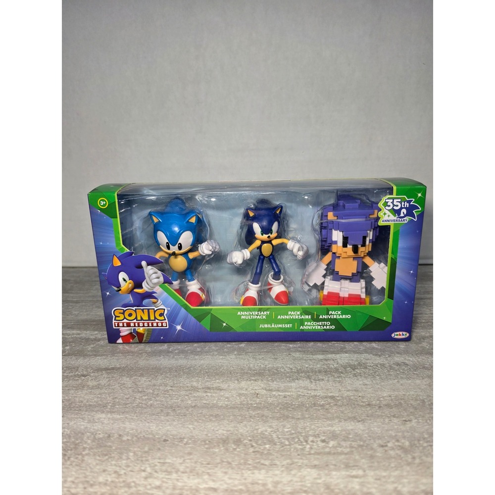 Sonic the Hedgehog 35th Anniversary Multipack Jakks Pacific 3 Figure Set sega